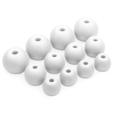Immagine di Okuli 12 x Gommini Auricolari in Silicone Ricambio per BEATs Flex, Tour 2.0 Cuffie Bianco