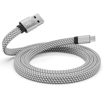 Immagine di Magtame cavo magnetico USB C, 1,5 m, da a di ricarica tipo piatto, veloce, compatibile con Samsung per dispositivo C pad, argento