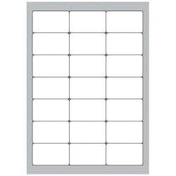 Immagine di MEGASTAR Etichette Autoadesive bianche multiuso A4, 38,1 x 63,5 mm, laser e inkjet, 100ff, LP4MS 6338