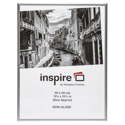 Immagine di Alumaxx PAAF3040B Cornice portafoto in alluminio, 30 x 40 cm, colore: Argento, metallo