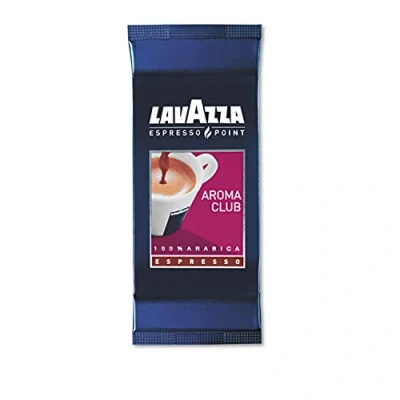 Immagine di Lavazza, Espresso Point Aroma Club, 100 Capsule Caffè, per un dal Gusto Persistente, con Note Aromatiche di Fiori e Frutta, 100% Arabica, Intensità 9, Tostatura Media, 50 Astucci da 2