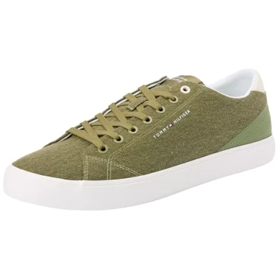 Immagine di Tommy Hilfiger Th Hi Vulc Low Summer Cvs Fm0fm05056, Sneaker vulcanizzate Uomo, Verde Mash Green, 42 EU