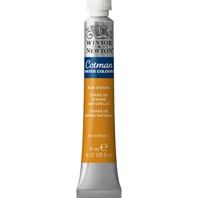 Immagine di Winsor &amp; Newton Cotman 8840109 Colore ad acquerello da studio, colori vivaci di alta qualità con ottime proprietà lavorazione, tubetto 8 ml Siena natur