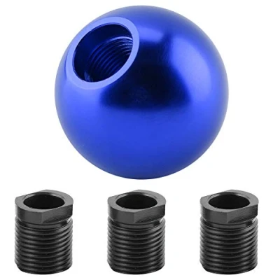 Immagine di EBTOOLS Pomelli Leva Cambio Tuning Pomello Universale Pomo Coche Racing Adatto Permanopola Auto, Universal Manual Knob Forma A Sfera Rotonda(Blu)