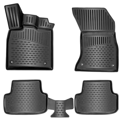 Immagine di Elmasline Set di tappetini in gomma dal design 3D per JEEP RENEGADE 2014 .. , bordo extra alto 5 cm
