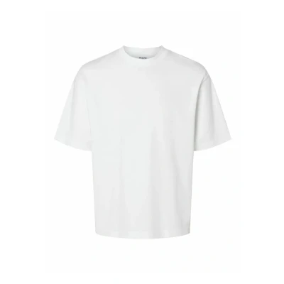 Immagine di Selected Homme Slhlooseoscar O NECK Tshirt basic, Uomo, Taglia: Small, Bright white