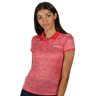 Immagine di Regatta Remex II&#039; T Shirt con Collo da Polo Ad Asciugamento Rapido, Shirts/Polos/Vests Donna, Red Sky, 20