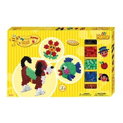 Immagine di Hama 8712 Set di Maxi Perle, Circa 900 Perline, 2 basi e Un Foglio da Stirare