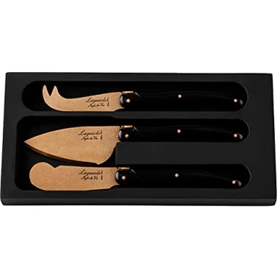 Immagine di Laguiole Style de Vie Prestige Line Set di 3 coltelli da formaggio, in rame