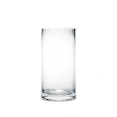 Immagine di Vaso cilindrico alto 20 cm in vetro trasparente
