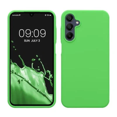 Immagine di kwmobile Cover per Samsung Galaxy A15 5G Custodia Back Case Smartphone in Silicone TPU Protezione Gommata verde lime