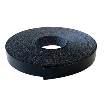 Immagine di bordi in melamina, 22 mm x 10 m, con colla fusibile, nero liscio opaco