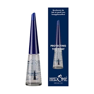 Immagine di Herome Top Coat protettivo crea un rivestimento duro e sulla parte superiore delle unghie, prevenendo danni alle unghie e/o allo smalto. Fa risaltare il colore del tuo smalto 10ml.