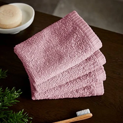 Immagine di Catherine Lansfield Panno viso in cotone ad asciugatura rapida, confezione da 4, colore: rosa, 30 x cm