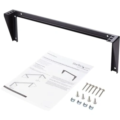 Immagine di StarTech.com Staffa rack in acciaio 19&quot; 1U, di montaggio verticale per apparecchiature rete e dati (RK119WALLV)