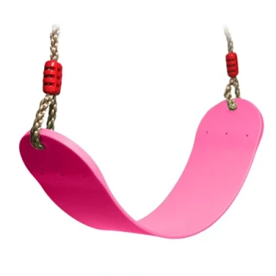 Immagine di Extsud altalena elastica per bambini, colore EVA, morbida, a U, portata fino circa 150 kg, parco giochi esterni, (Eva rosa)