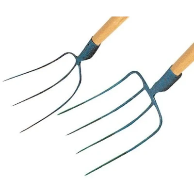 Immagine di Forca 3 denti per fieno o letame con manico in legno â“ Papillon