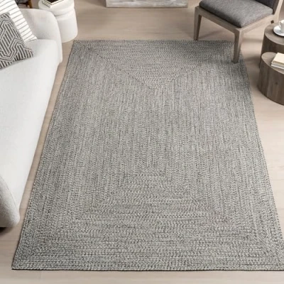 Immagine di nuLOOM Wynn Intrecciato Interno/Esterno, Polipropilene, Grigio Chiaro/Sale e Pepe, 2&#039; 6&quot; x 10&#039;