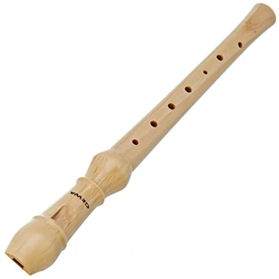 Immagine di Aulos 700180 Flauto Soprano in Do Natura Diteggiatura Tedesca, con Astuccio, Spazzolino, Tavola