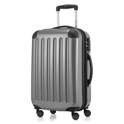 Immagine di HAUPTSTADTKOFFER ALEX Bagaglio a mano con scomparto per laptop, Valigia rigida, Trolley espandibile, 4 doppie ruote, 55 cm, 42 litri, Argento