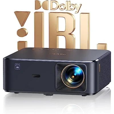 Immagine di 【Android TV 12.0 &amp; JBL】Proiettore 4K Supporta, 800 ANSI Dolby Audio Proiettore Auto Focus/Keystone,YABER K2s Wifi6 Bluetooth 5.2, Videoproiettore 1080P Nativo Full HD con Netflix 7000+ Apps