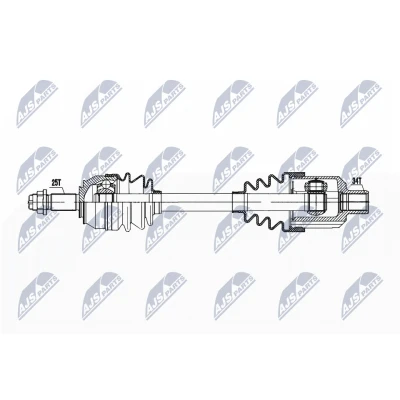 Immagine di NTY NPW PL 135 Albero motore / Semiasse Assale anteriore Dx 549 Cambio manuale OPEL: Corsa D Hatchback