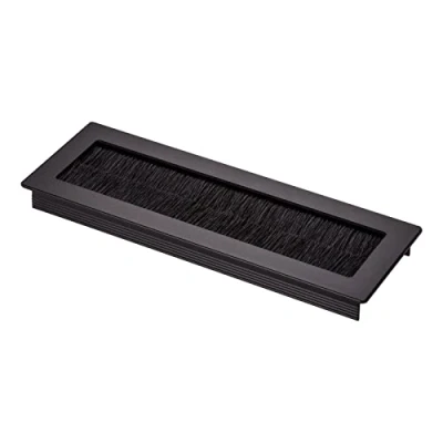 Immagine di SOTECH 1 x passacavo Toledo in alluminio anodizzato nero 200 70 mm Dimensioni di montaggio: 190 62 15,3