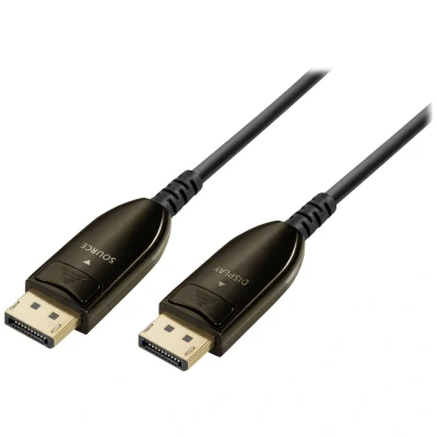 Immagine di Maxtrack Displayport / Fibra ottica Cavo Spina DisplayPort, 50.00 m Nero C 509 50 ML #####8K UHD
