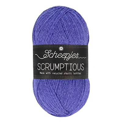 Immagine di Scheepjes Scrumptious Cotone Filato, Poliestere Riciclato 50% Acrilico, 316 Grape Jelly, 1x100g