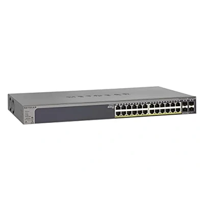 Immagine di Netgear GS728TP 100EUS Switch Ethernet Gigabit 24 porte e 4 PoE+, Smart Managed Pro, Versione Rack in metallo