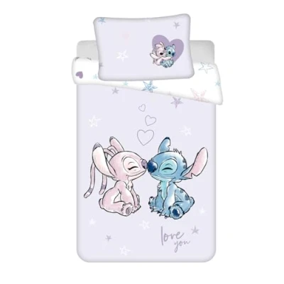 Immagine di Jerry Fabrics Lilo e Stitch, biancheria da letto reversibile per neonati, 100 x 135 cm, bambini piccoli