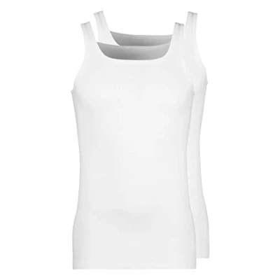 Immagine di HUBER Herren Achselshirt 2er Pack Canottiera, Bianco (Weiss 0500), XL (Pacco da 2) Uomo