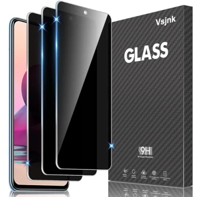 Immagine di Vsjnk Privacy Vetro Temperato Compatibile con Xiaomi Redmi Note 10/Note 10S Pellicola Protettiva,3 Pezzi Protezione Schermo Anti Impronta Graffio Bolle Durezza 9H.