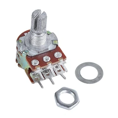 Immagine di Cuasting 1 pz Argento Metallo B50K 50K ohm 6 pin Trim Potenziometro 3,8 * 2,8 1,7 centimetri