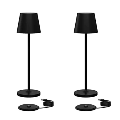 Immagine di Klighten 2 Pezzi 12W Applique da Parete Esterno/Interno 3000K Bianco Caldo Esterno Angolo del Fascio Regolabile Moderno Lampade IP65 Impermeabile Nero Aapplique