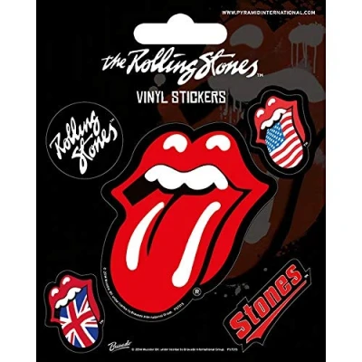 Immagine di PYRAMID INTERNATIONAL Rolling Stones (Tongue) Adesivi in Vinile, Carta, Multicolore, 10 x 12.5 1.3 cm, Acciaio Inossidabile, cm