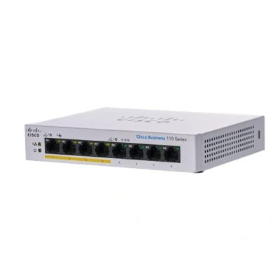 Immagine di Cisco Business CBS110 8PP D Unmanaged Switch 8 porte GE Partial PoE Desktop Ext PS Limited Lifetime Protection (CBS110 D)