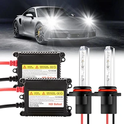 Immagine di Chemini Kit Xenon HB3 9005 HID 55W 6000K Bianco per Auto Abbaglianti/Anabbaglianti Sostituire di Lampadina Allo Xeno o Lampada Alogena