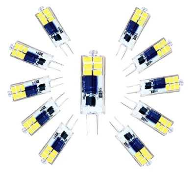Immagine di ZHIYUE Lampadine LED G4 2W AC 220 240V Bianco Freddo 6000k Non Dimmerabili Sostituisci Lampadina Alogena 20W,Bi Pin Base Tipo JC Lampadari Soggiorno, Lampade Da Parete (10 Pezzi)