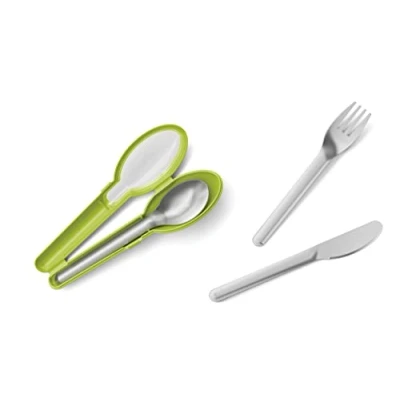 Immagine di Emsa Clip GO N1071800 Juego de cubiertos acero inoxidable y funda para picnic (3 unidades)