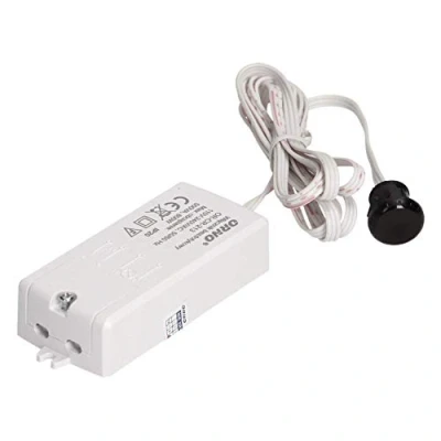 Immagine di ORNO CR 213 Interruttore Touchless a Sensore Bipolare IP 20, Max 500W, 230V Colore: Bianco Campo di Rilevamento: 5 6cm