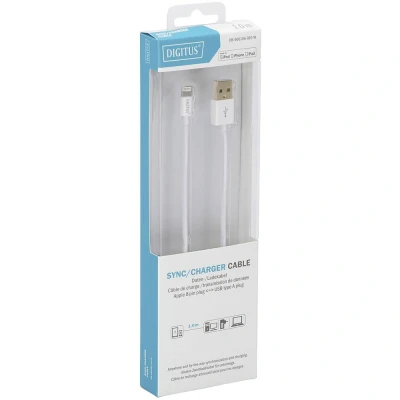 Immagine di Digitus Apple iPad/iPhone/iPod Cavo [1x USB, Spina A USB 2.0 1x Dock Lightning Apple] 1.00 m Bianco