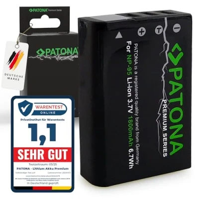Immagine di PATONA Premium Batteria Ricambio per Fuji NP 95, NP95 Batterie Compatibile con Fujifilm FinePix F30, F31, F31fd, X S1, X30, X70, X100, X100S, X100T, Real 3D W1