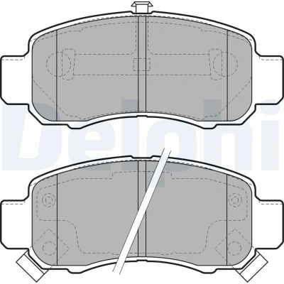 Immagine di DELPHI LP1973 Kit pastiglie freno con segnalatore acustico usura senza accessori