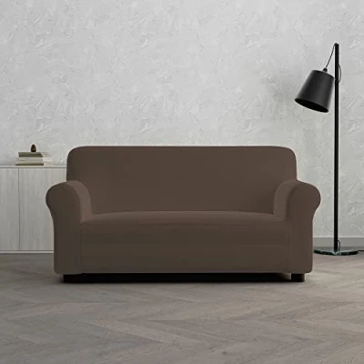 Immagine di MB HOME BASIC Copridivano Elastico Dahlia, Marrone, 2 Posti
