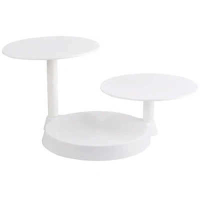 Immagine di Graziano, Alzata per Torte a 3 Piani, Realizzata in Plastica Resistente e Riutilizzabile, Ideale Feste di Compleanno Matrimoni, Color Bianco