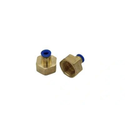 Immagine di Raccordo a innesto pneumatico con filettatura interna da 1/2&quot; 6 mm, 2 pezzi, collegamento push in, qualità industriale