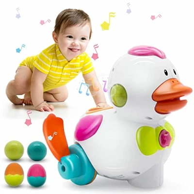 Immagine di Auby Mon P&#039;tit Anatra in giro giocattolo Bebe 9 10 11 12 mesi, per bambini 1 2 3 4 anni, ragazzo