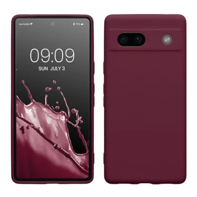 Immagine di kwmobile Custodia Compatibile con Google Pixel 7a Cover Back Case per Smartphone in Silicone TPU Protezione Gommata viola magenta