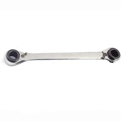 Immagine di SUPERTOOL Chiave combinata 4 in 1, doppia estremità a cricchetto doppio anello, metrica per la riparazione (8 mm x 9 e 10 11 mm)